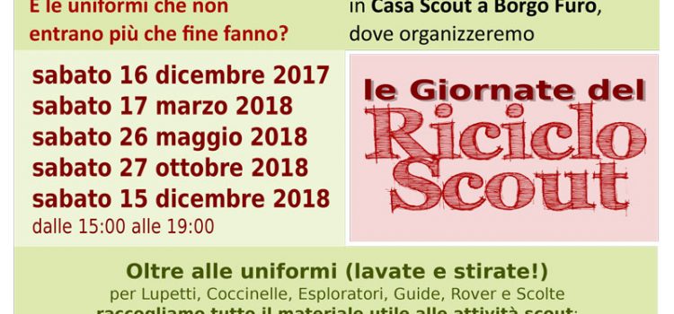 Giornate del Riciclo Scout 2018